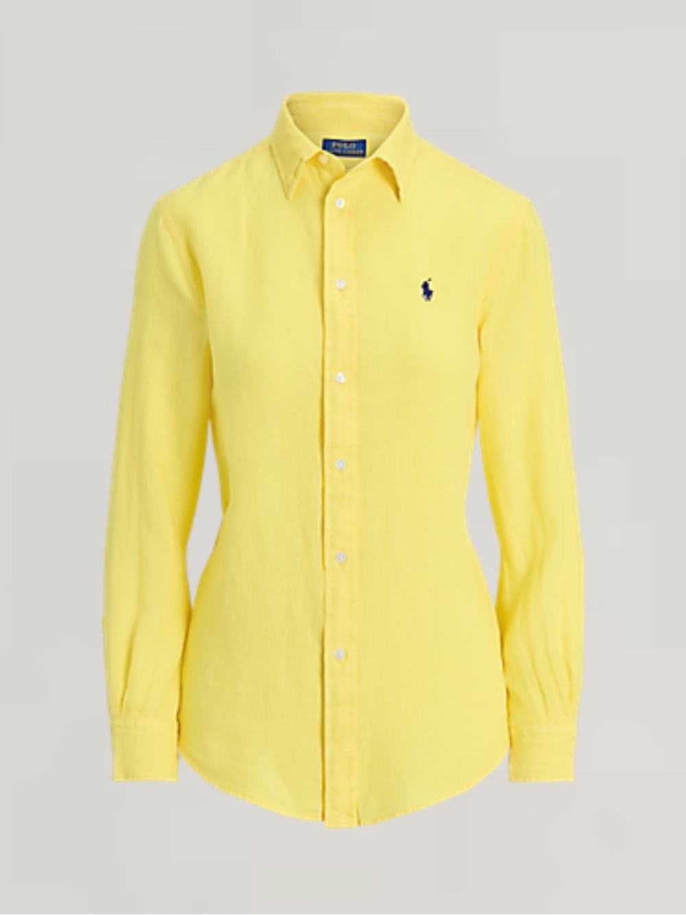 Polo by Ralph Lauren Yellow Button-Down Oxford Classic Fit Linen Shirt
